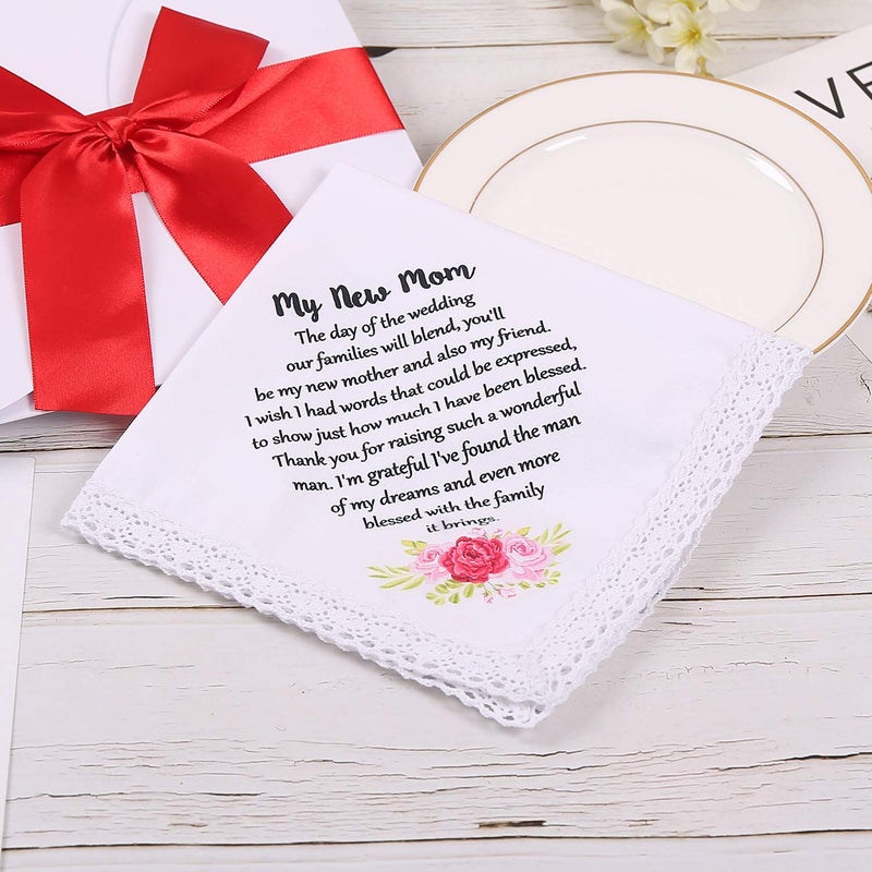 TRULIVA Wedding Keepsake Handkerchief for Mom - New Mom Gift from Bride - Image 3